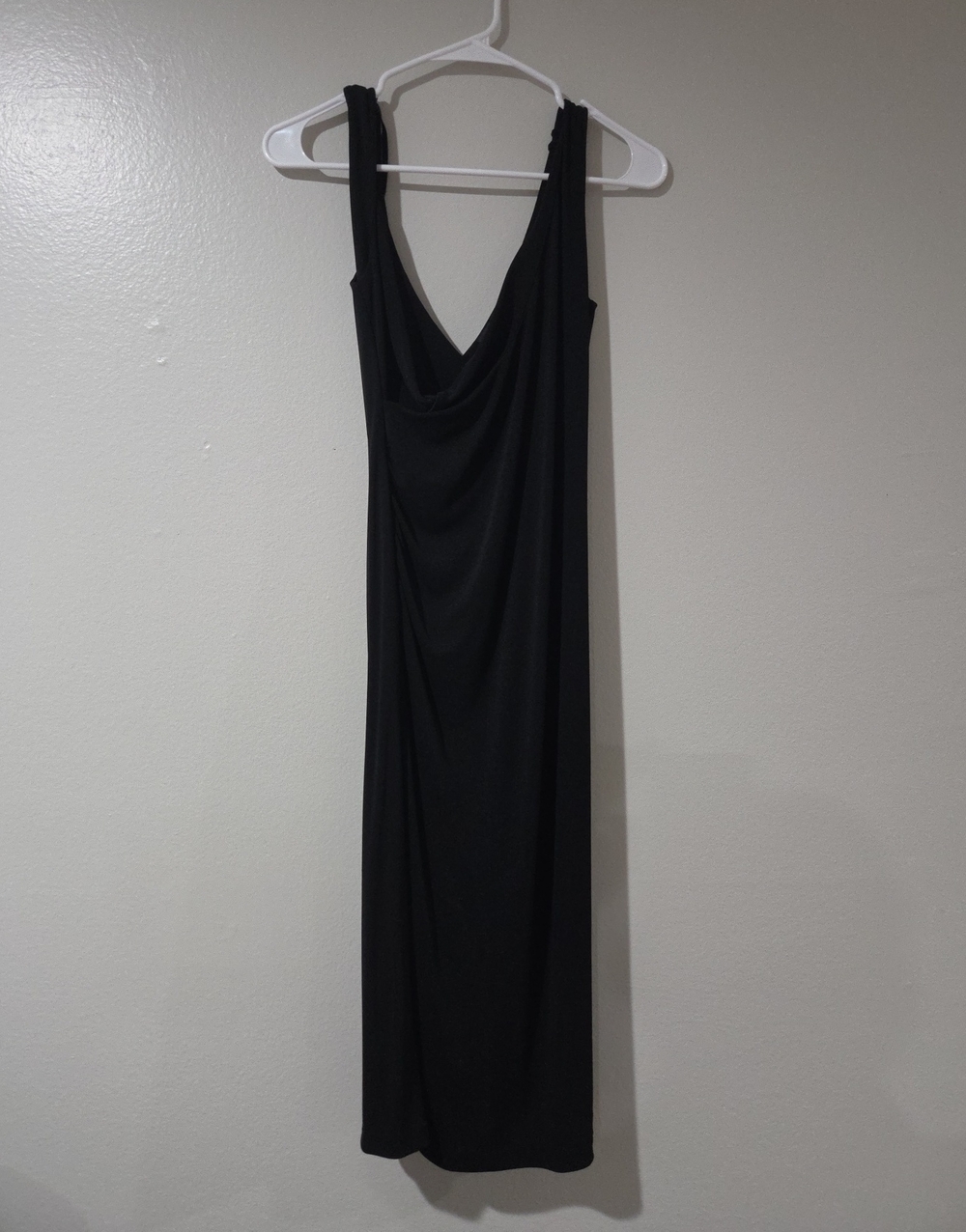Banana Republic Black Draped Maxi Dress